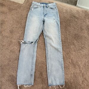 Vintage GAP mom Faded Blue cheeky Straight Leg high rise Jeans size 24